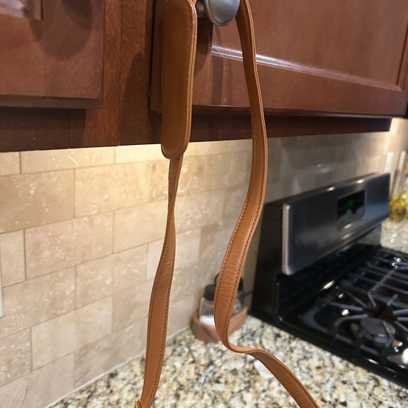 MCM Visetos Cognac Nappa Leather Monogram Drawstring Bucket Bag. Authentic! - Picture 4 of 12